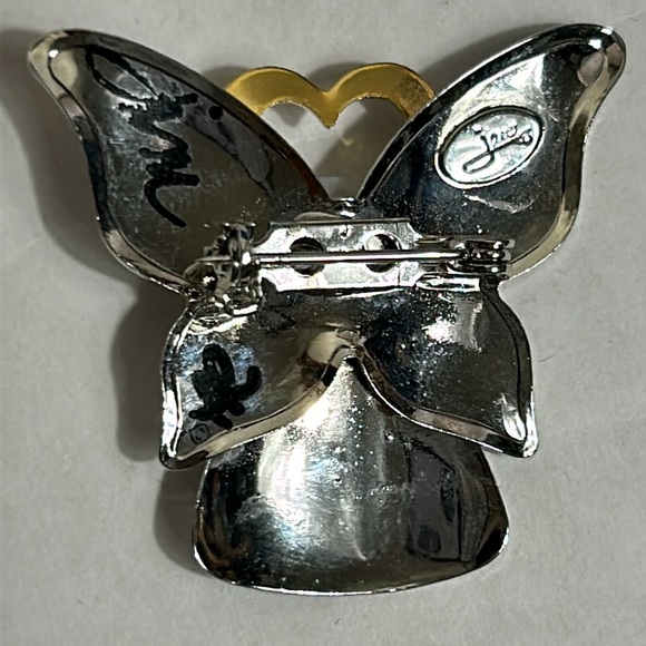 Vintage 94 Jane Pin/brooch Angel of Love Pearl Silver and Gold Signed - Picture 4 of 13